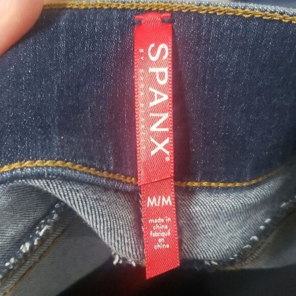 Spanx Distressed‎ Medium Wash Jeggings Women's Size Medium - Picture 8 of 11